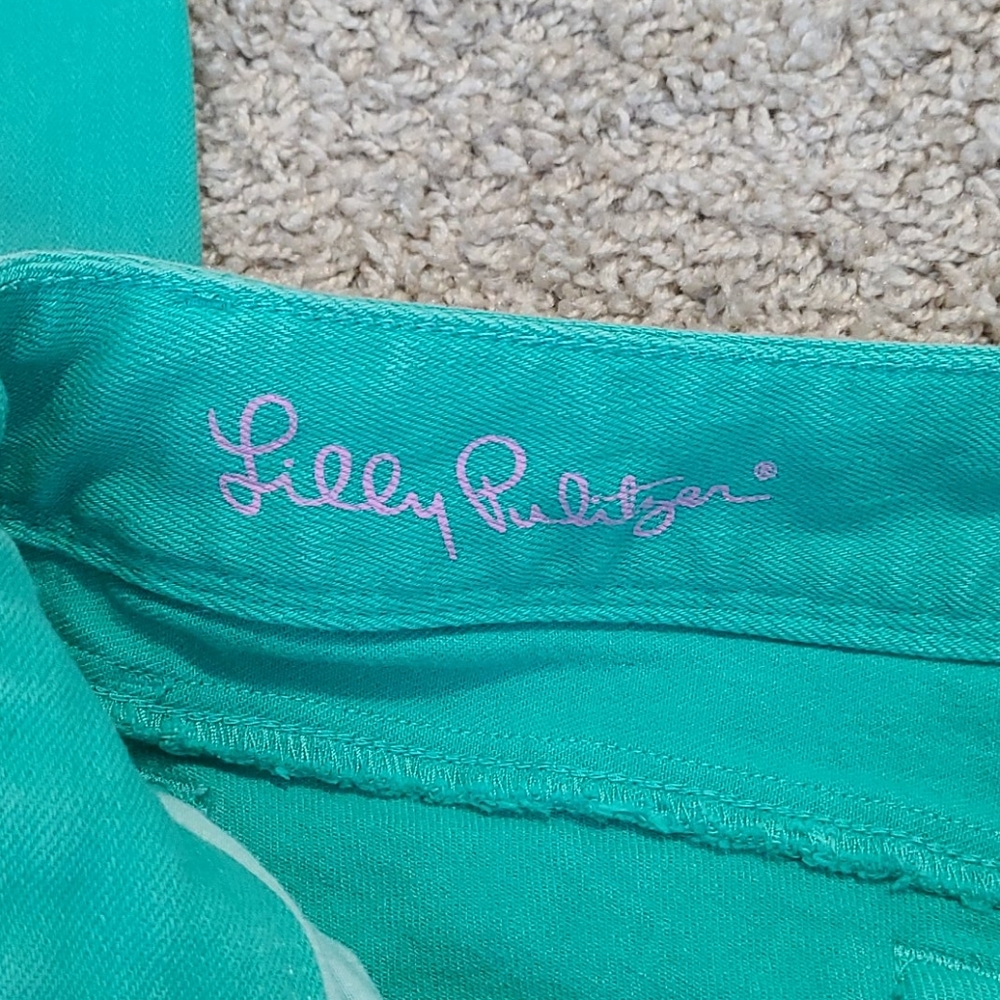 Lilly Pulitzer Skinny Jeans green sz 2 - Picture 5 of 6